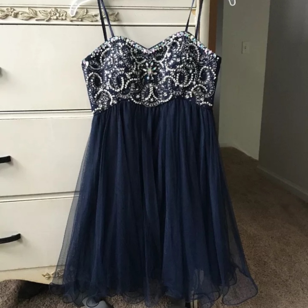 Navy Homecoming Dress